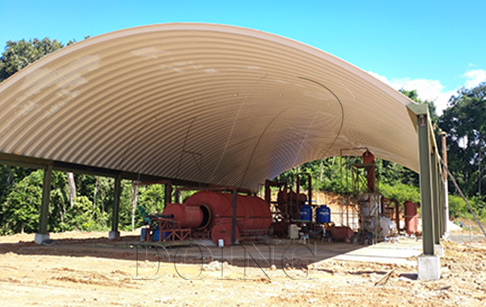 10TPD plastic to fuel oil machine project in Columbia