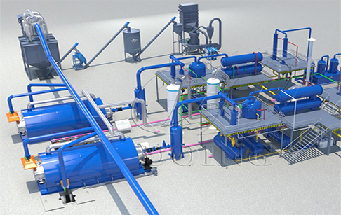 Converting waste plastic to fuel oil machine