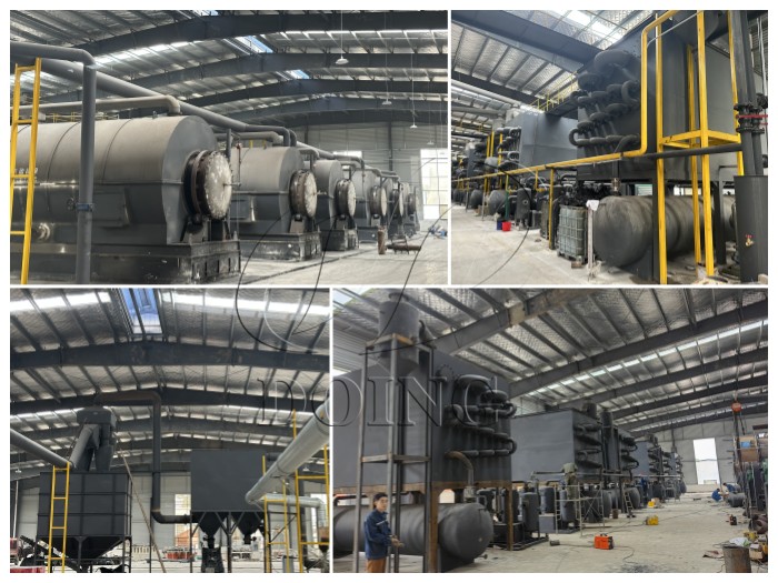 Installation pictures of waste plastic pyrolysis machines