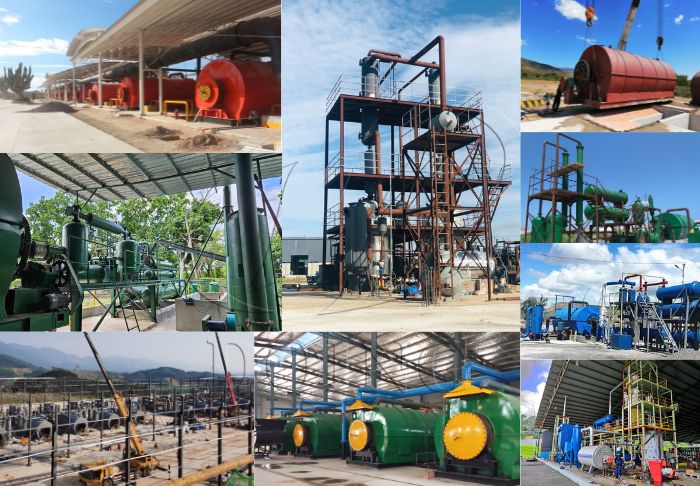 DOING pyrolysis machine and distillation plant projects