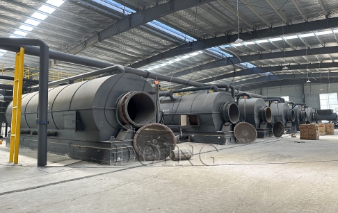 Waste plastic to fuel oil pyrolysis plant project running video
