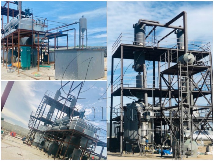 pyrolysis oil to diesel refinery plant
