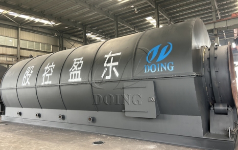 DY-15TPD aluminum-plastic recycling pyrolysis furnace operation site in China