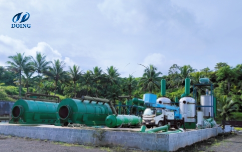Environmental tire plastic to diesel recycling machines installed in Fiji