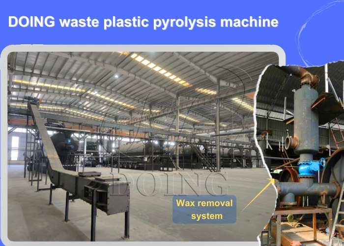 wax oil generated by pyrolysis reason