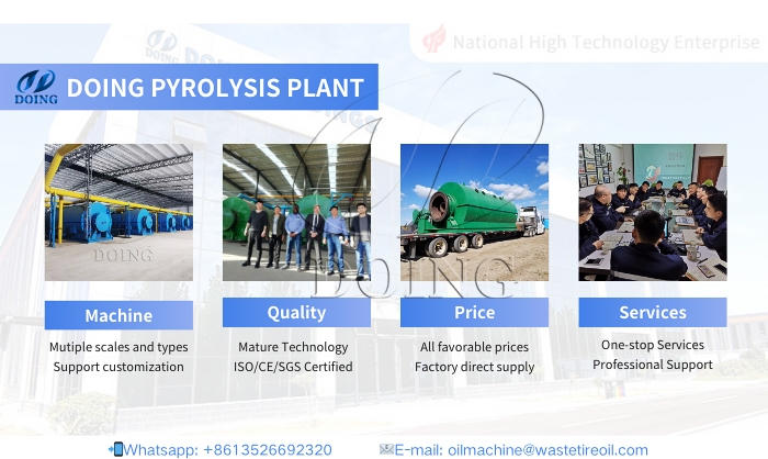 DOING waste tire pyrolysis machine manufacturer DOING waste tire recycling pyrolysis machine