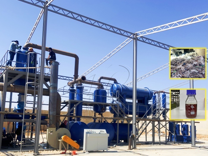 DOING 15TPD plastic pyrolysis machine installed in Jordan