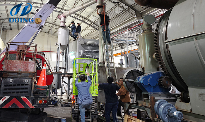 Henan DOING waste plastic biomass recovery pyrolysis equipment