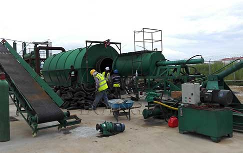 Waste oil sludge pyrolysis plant