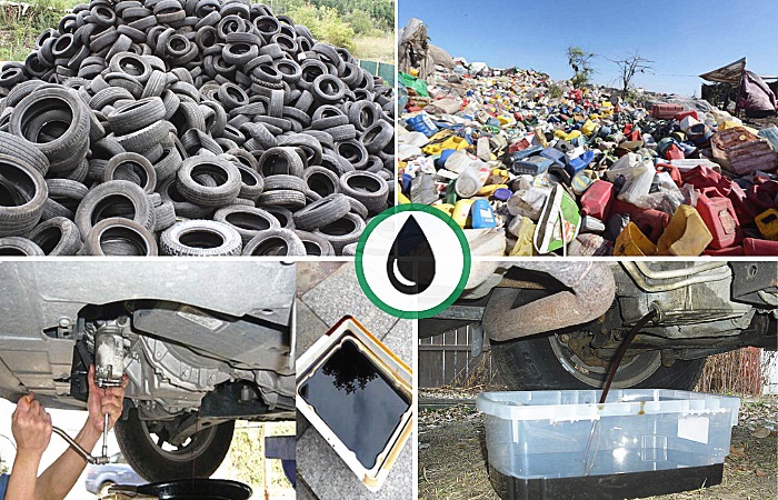 waste tire and plastic