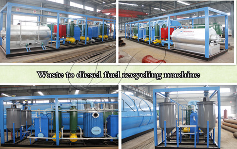 500KG/D Waste tyre/plastic to diesel recycling machine delivered to Mexico from DOING Factory