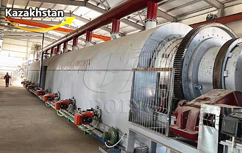 30TPD fully automatic waste tire pyrolysis machine was put into operation in Kazakhstan