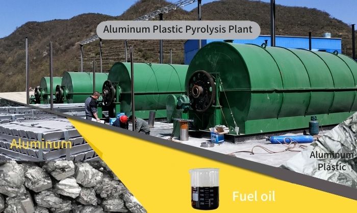 aluminum plastic recycling pyrolysis plant