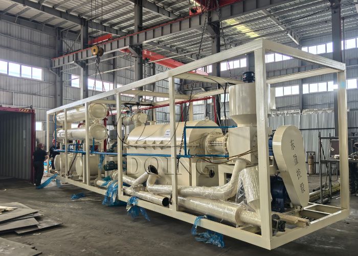 shipment of DOING 1-ton continuous plastic pyrolysis equipment to South Korean