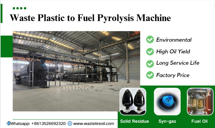 plastic to oil and gas pyrolysis machine